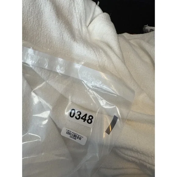 NWT White Wrap Sweater Top Tie Waist Long Sleeve Cozy Neutral Clean Girl Cottage - Picture 6 of 12